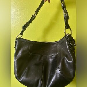 Coach Black Leather Shoulder Bag